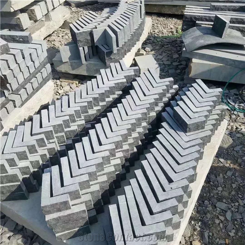 Black Basalt Cubic Walkway Driveway Paving Stone