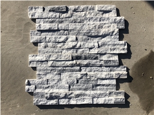 Grey Marble Ledger Panel Stacked Stone Veneer