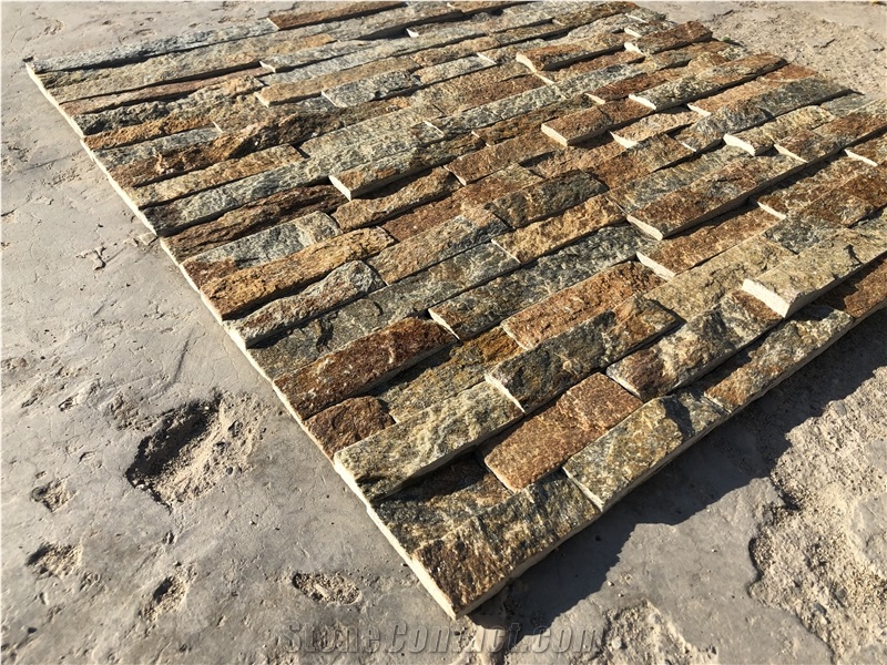Rust Cladding Stacked Stone Veneer Ledger Wall Cladding