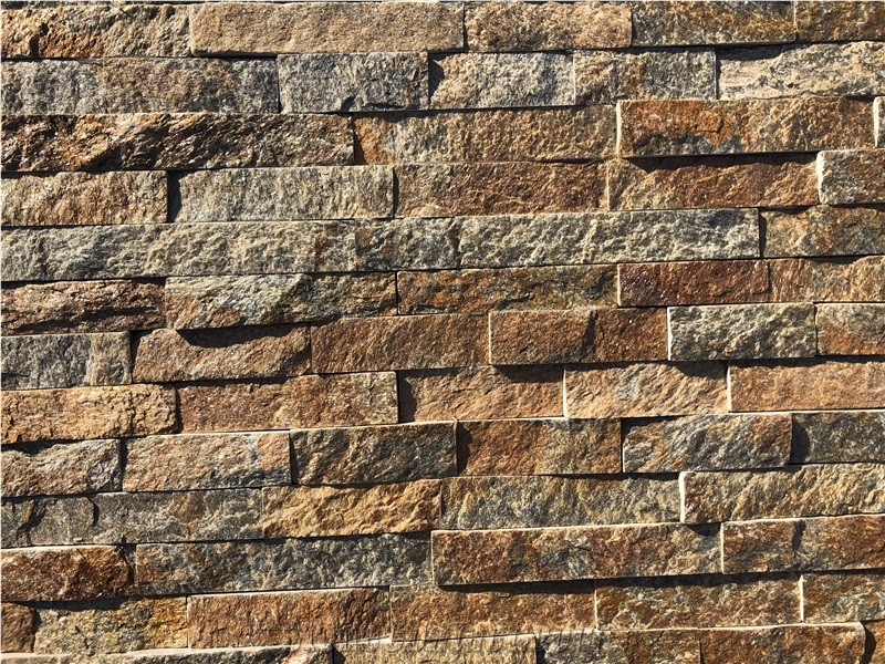 Rust Cladding Stacked Stone Veneer Ledger Wall Cladding
