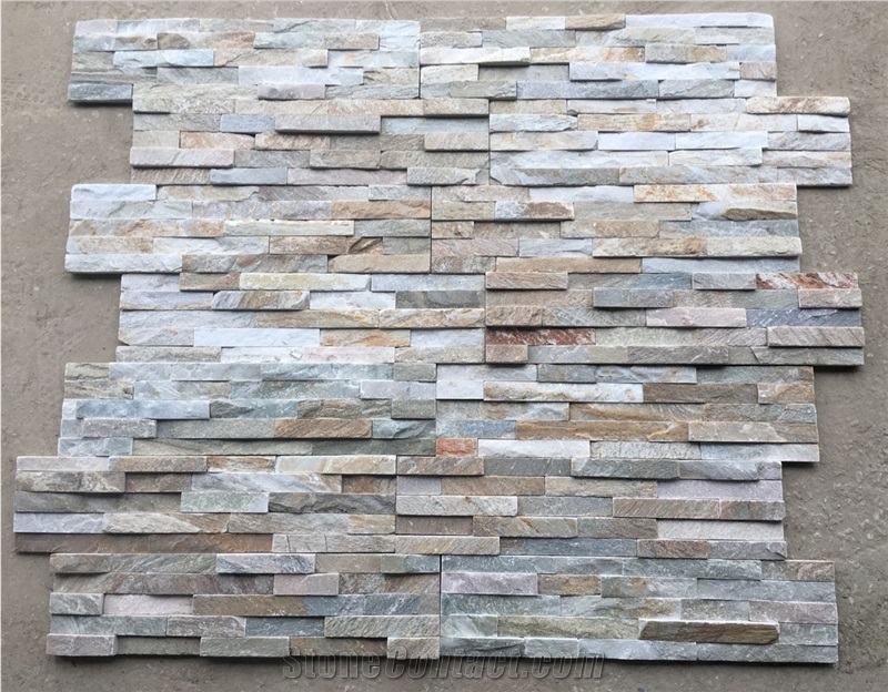Slate Cultured Wall Cladding Stacked Stone Veneer