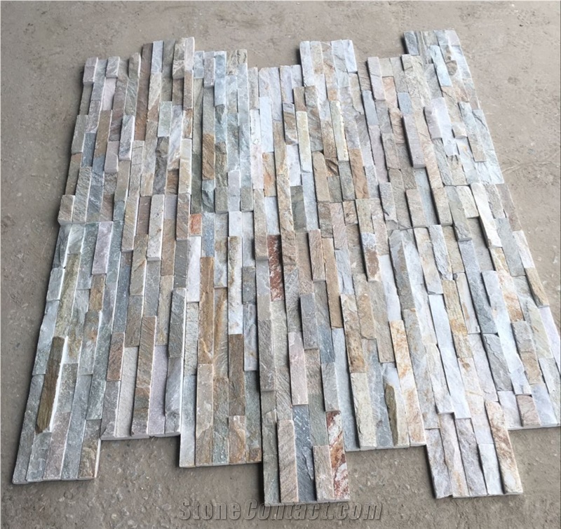 Slate Cultured Wall Cladding Stacked Stone Veneer