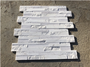 White Marble Cultured Stone Veneer Ledger