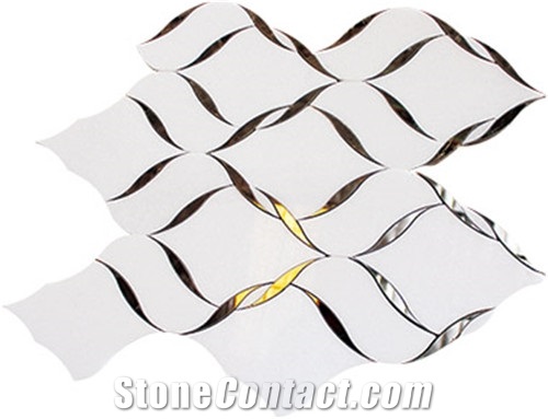 China Light Volakas Marble Stone Mosaic,Tiles