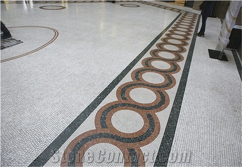 Crema Maril Background Round Design Medallions
