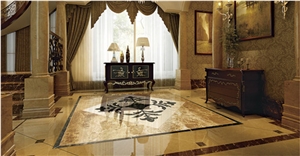 Elegant Waterjet Medallions for Living Room Elegant Waterjet Medallions for Living Room