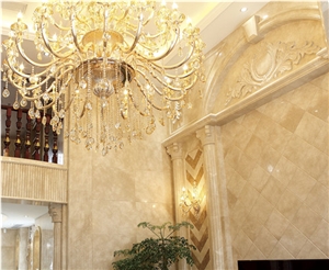Indoor Fireplace Painting Marble Background
