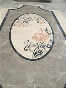 Iran Light Emperador Waterjet Marble Medallion