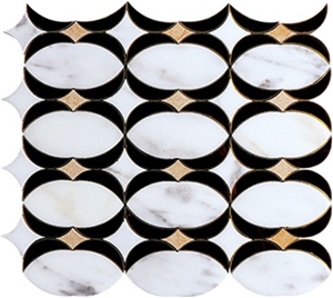 Italy Calacatta Bluette, Mirror Marble Mosaic Tile