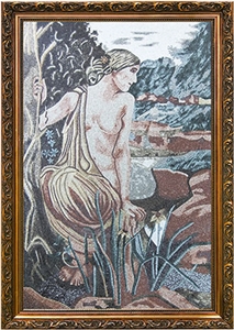 Mosaic Art Medallion Lady Photos for the Wall