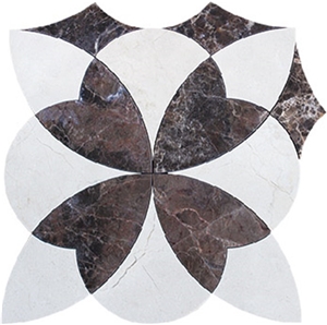 Pakistan Green Grey, Carrara White Mosaic Tiles