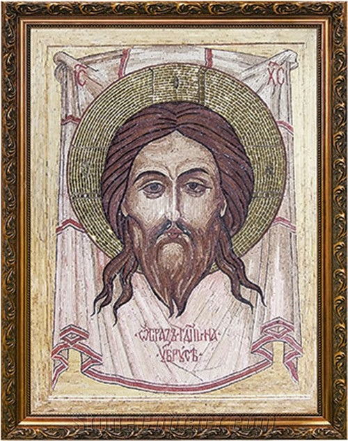 Portrait Marble Medallion Of Mosaic Art