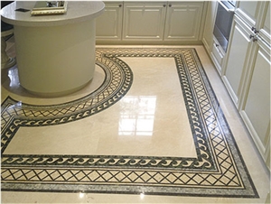 Waterjet Medallion for Living Room Carpet Stone Floor Medallion