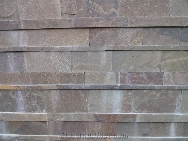 Sandstone Wall Tiles Gray-Green 2 cm