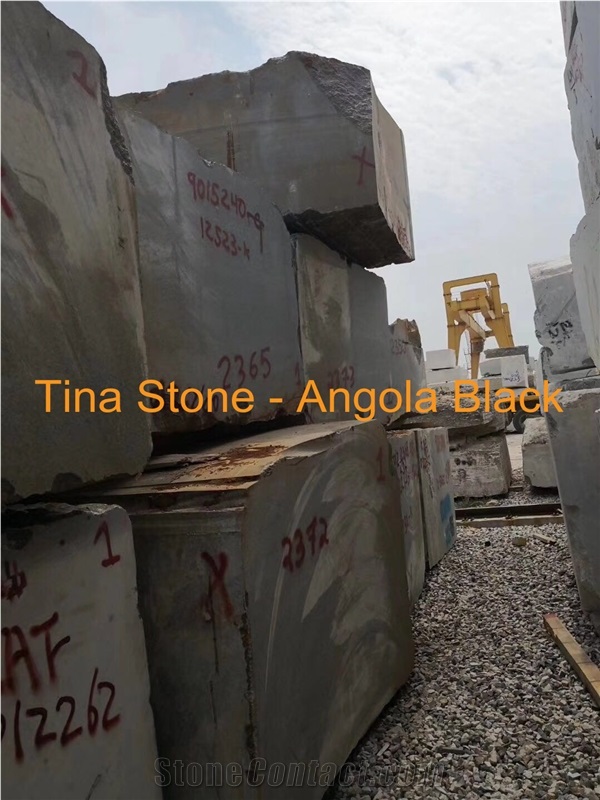 Angola Black Granite Slabs Tiles Polished Wall