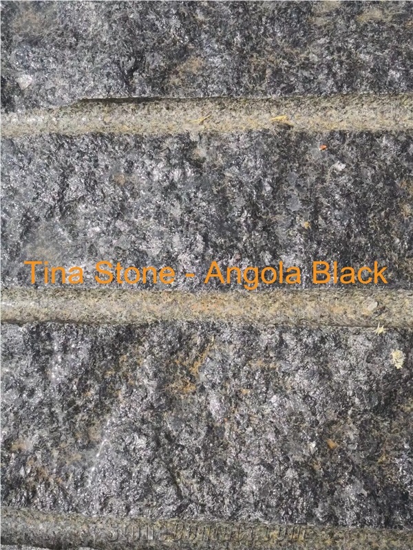 Angola Black Granite Slabs Tiles Polished Wall