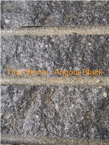 Angola Black Granite Slabs Tiles Polished Wall