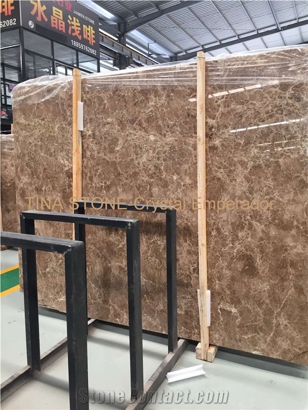 Crystal Emperador Marble Tiles Slabs