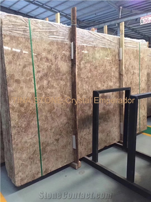 Crystal Emperador Marble Tiles Slabs