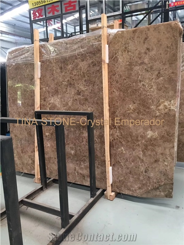 Crystal Emperador Marble Tiles Slabs
