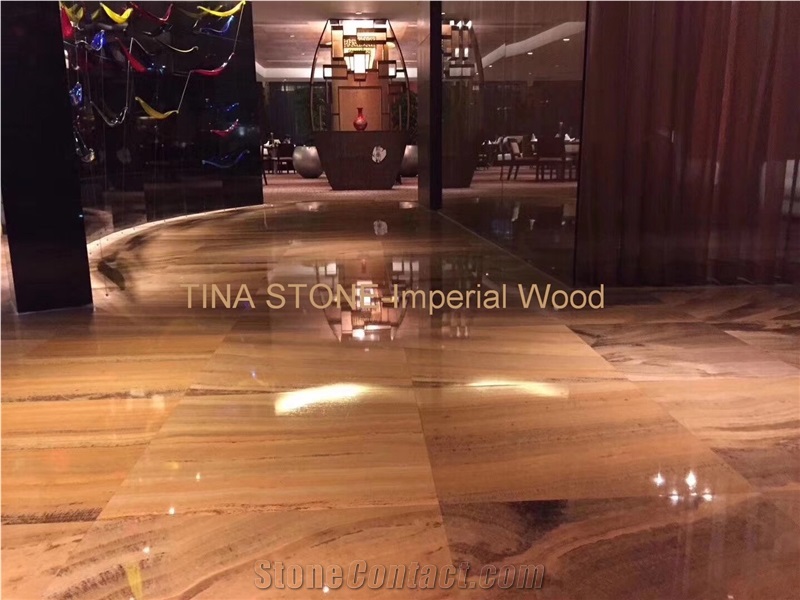 Imperial Wood Marble Tiles Slabs Building Covering