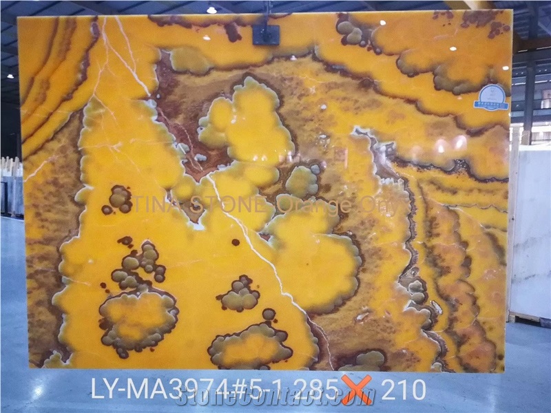 Orange Onyx Tiles Slabs Building Decoration