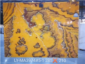 Orange Onyx Tiles Slabs Building Decoration