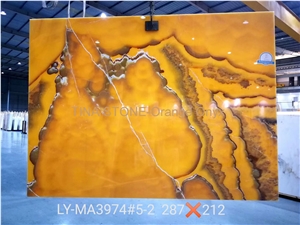 Orange Onyx Tiles Slabs Building Decoration