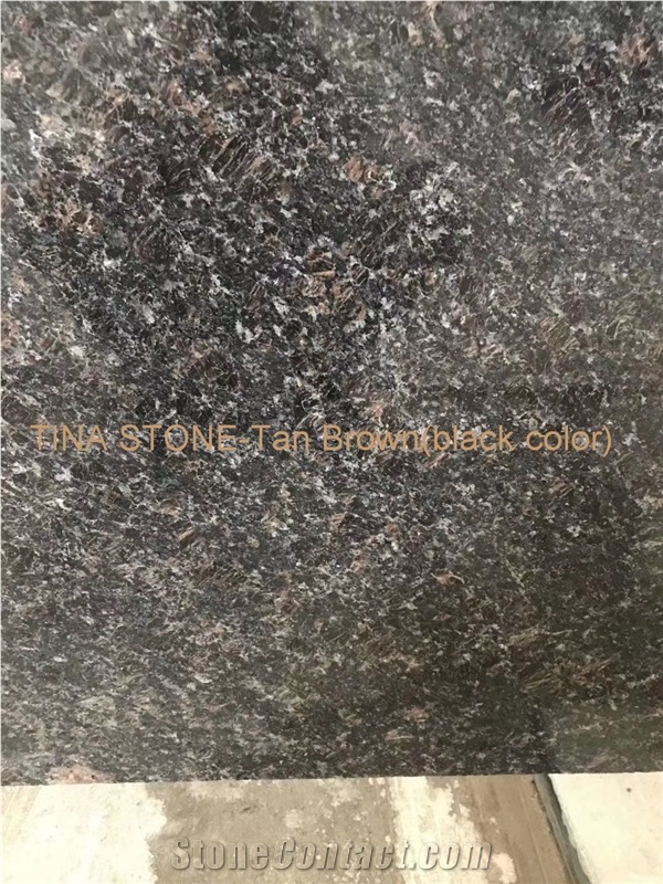 Tan Brown Balck Color Granite Tiles Slabs