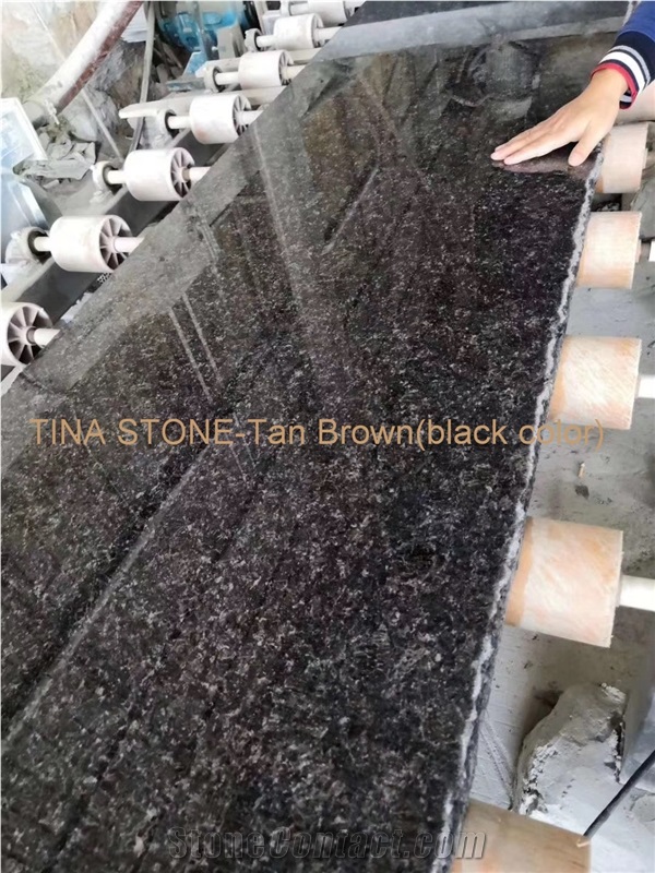 Tan Brown Balck Color Granite Tiles Slabs