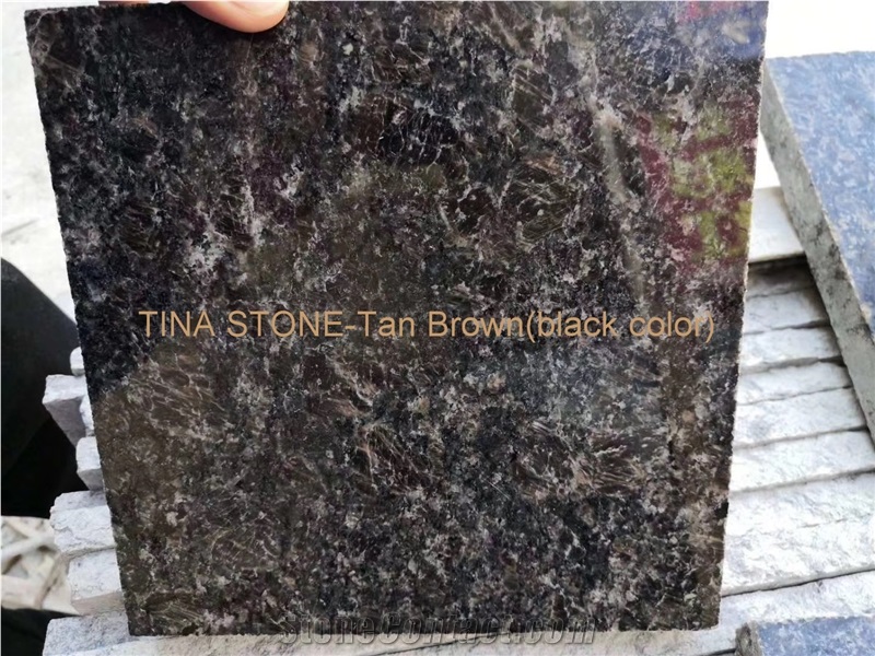 Tan Brown Balck Color Granite Tiles Slabs