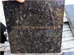 Tan Brown Balck Color Granite Tiles Slabs