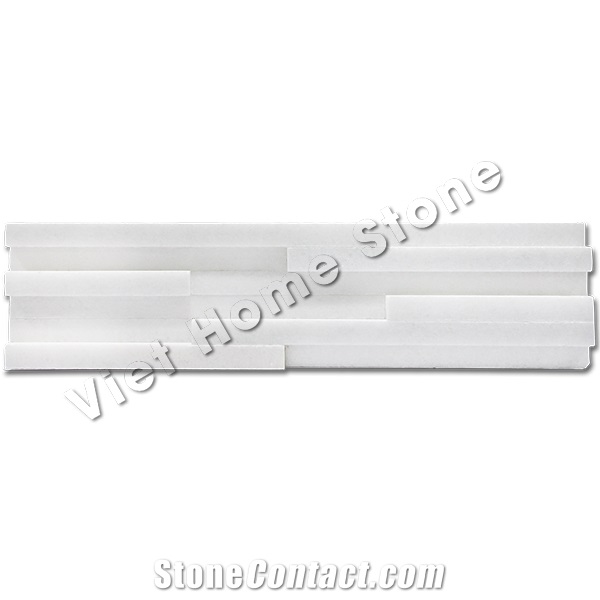 Pure White Marble Ledger Stone