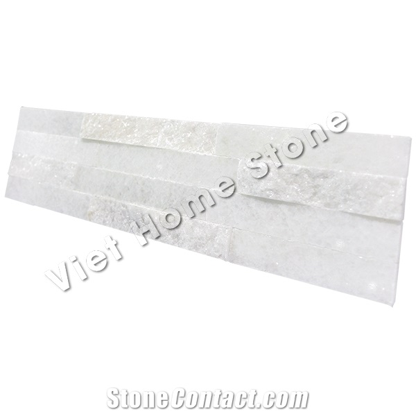 Pure White Marble Ledger Stone