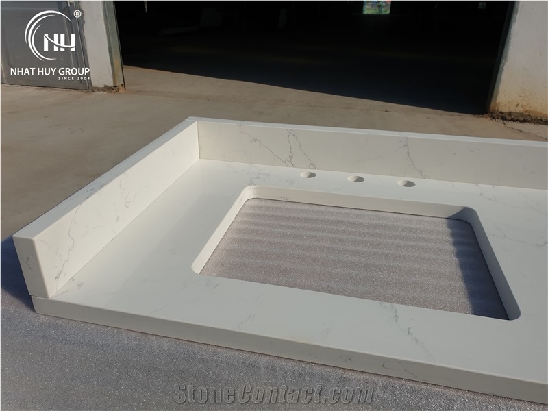 Vanity Countertop, Quartz Prefab Vanity Top