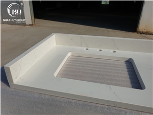 Vanity Countertop, Quartz Prefab Vanity Top