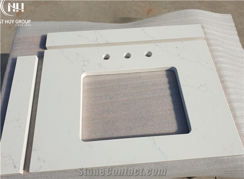 Vanity Countertop, Quartz Prefab Vanity Top