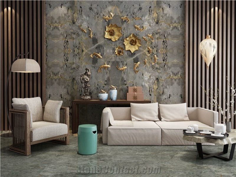 Golden Grey/Golden Ash/Versace Gold Marble Slab