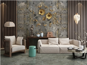 Golden Grey/Golden Ash/Versace Gold Marble Slab