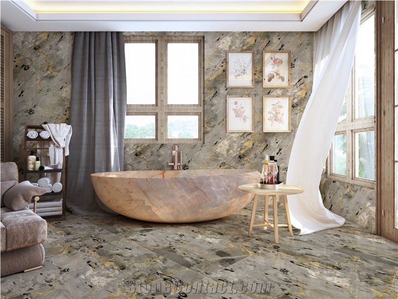 Golden Grey/Golden Ash/Versace Gold Marble Slab