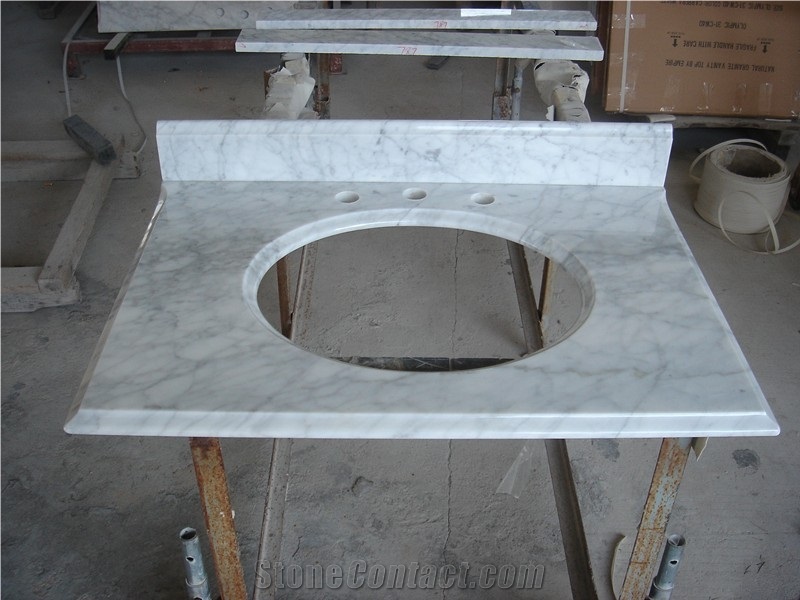 Guangxi White, China Carrara White Marble Bath Top