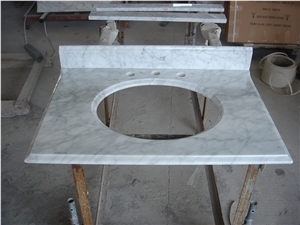 Guangxi White, China Carrara White Marble Bath Top