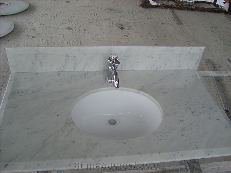 Guangxi White, China Carrara White Marble Bath Top