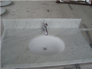 Guangxi White, China Carrara White Marble Bath Top