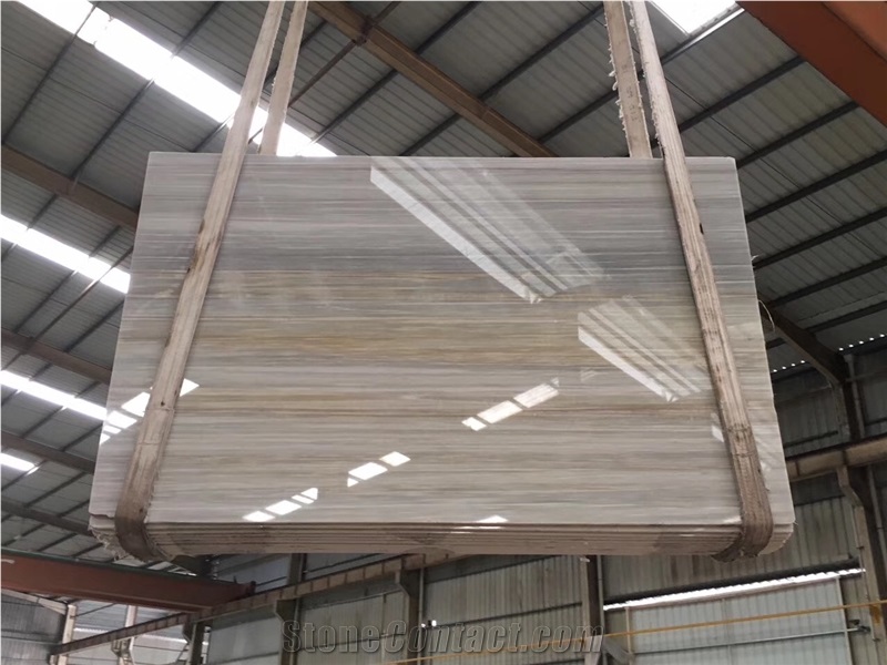 Iceland Wood Vein White Marble Slabs for Tiles