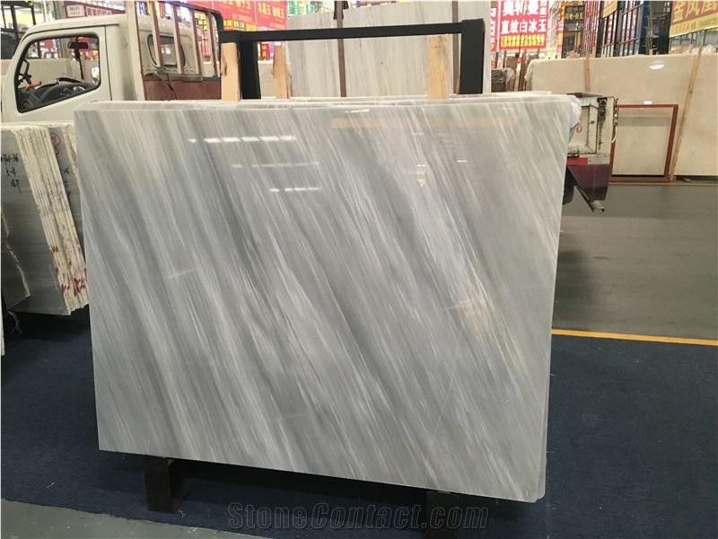 Iceland Wood Vein White Marble Slabs for Tiles