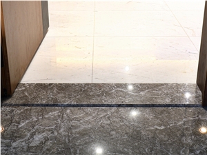 Morocco Grey Lido Tiflet Marble Threshold Stair