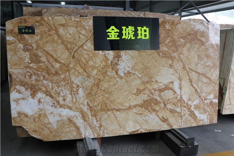 Royal Sunny Amber Gold Marble Slabs