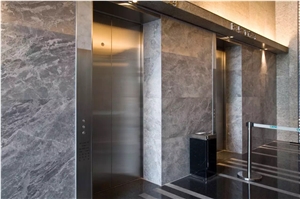 Silver Sable Marble Slab, Silver Ermine Marble