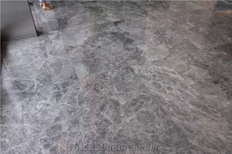 Silver Sable Marble Slab, Silver Ermine Marble